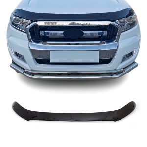 Ford Ranger III Hood Deflector - Omac - Acrylic - Black - 2019-2023